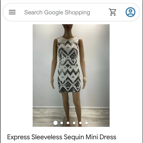 Express midi sleeve less dress with beautiful sequins throughout. - Picture 6 of 6